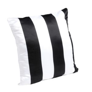 Black and White Stripe Square Pillow 20