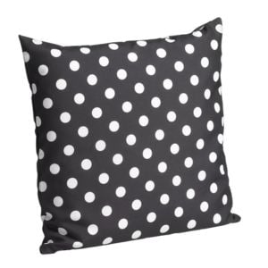Black and White Dot Square Pillow 20
