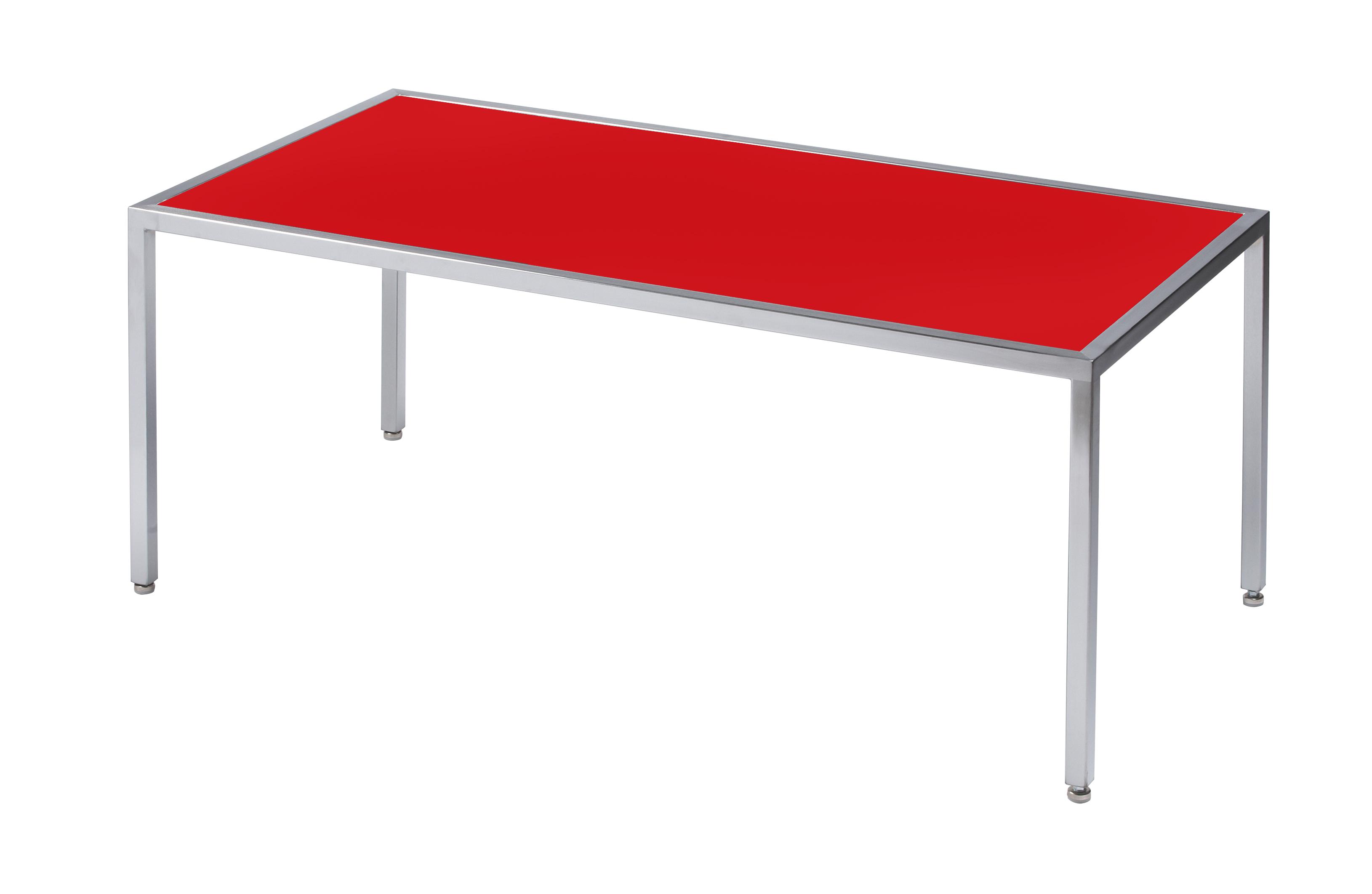 Red Plexiglass Rectangular Coffee Table - Element Event Solutions