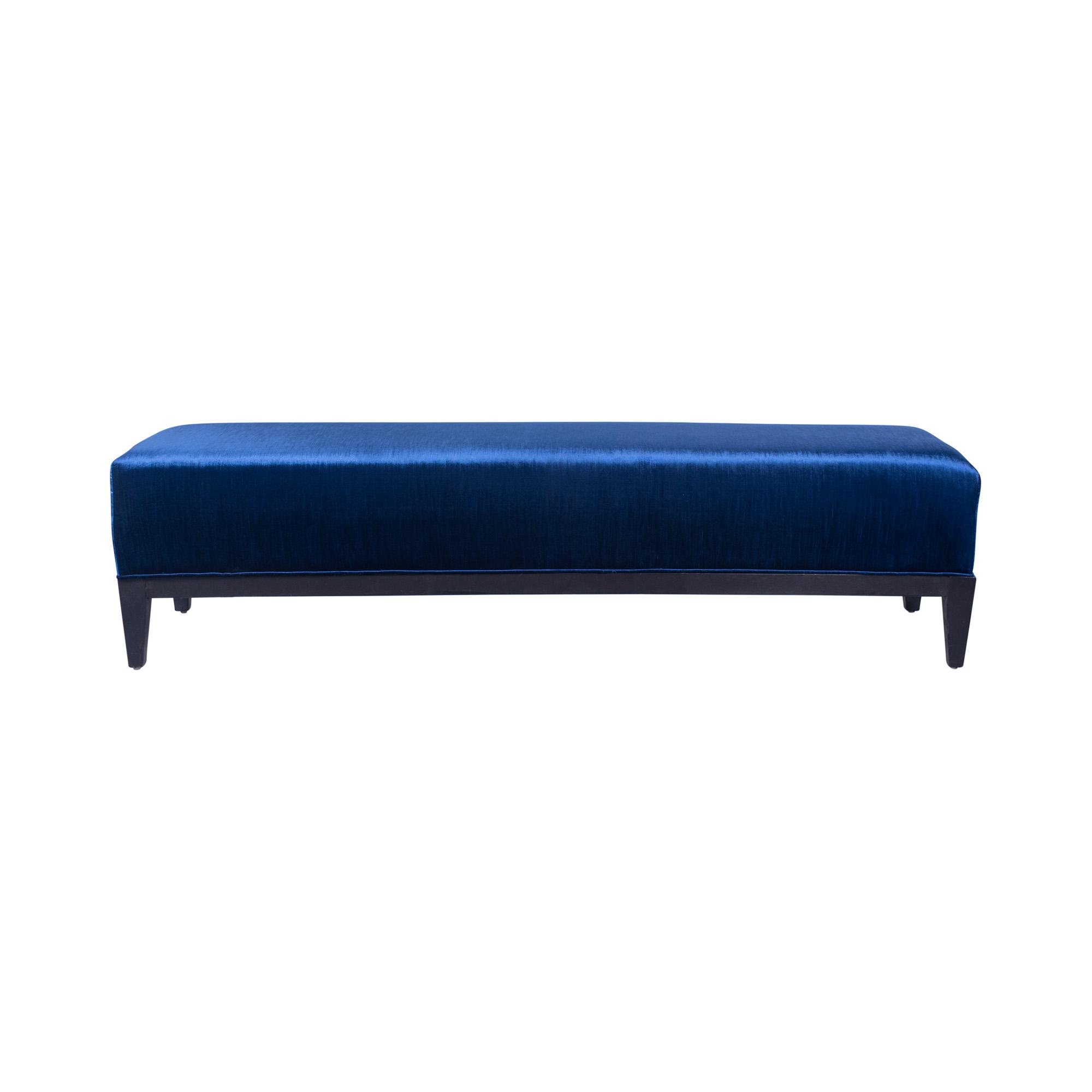 Classic Blue Velvet Bench - Element Event Solutions