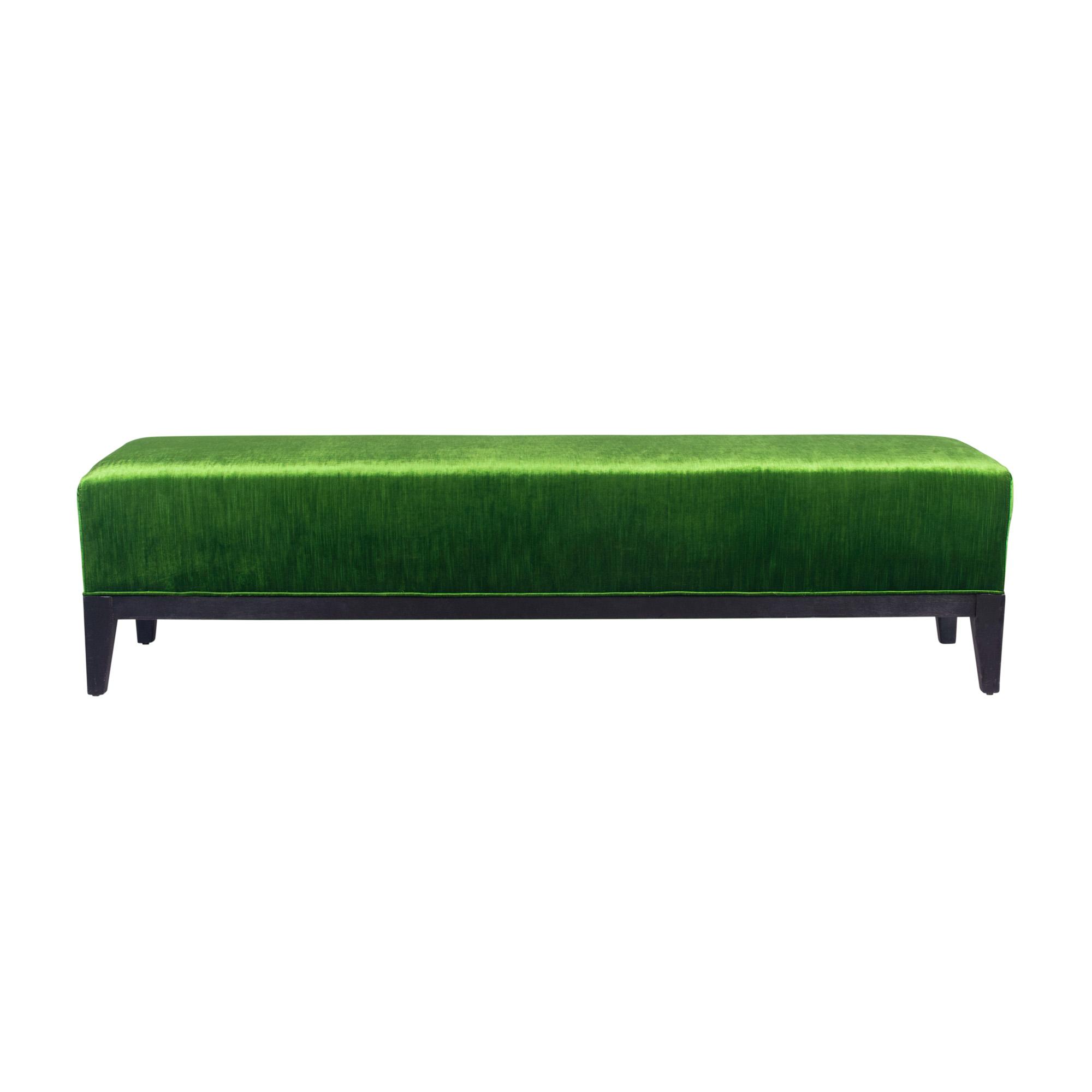 Classic Green Velvet Bench - Element Event Solutions