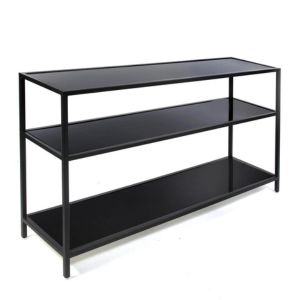 Black Bar Back 6' with 3 Shelves - Element Event Solutions