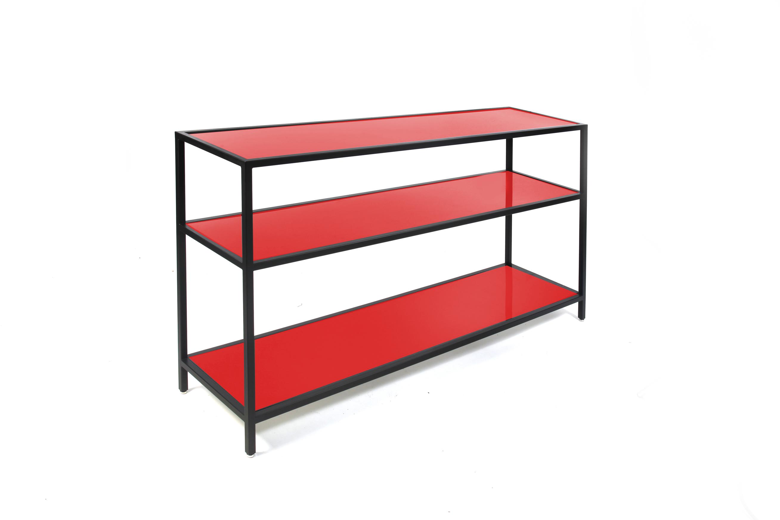 Black Bar Back 6' with 3 Shelves - Element Event Solutions