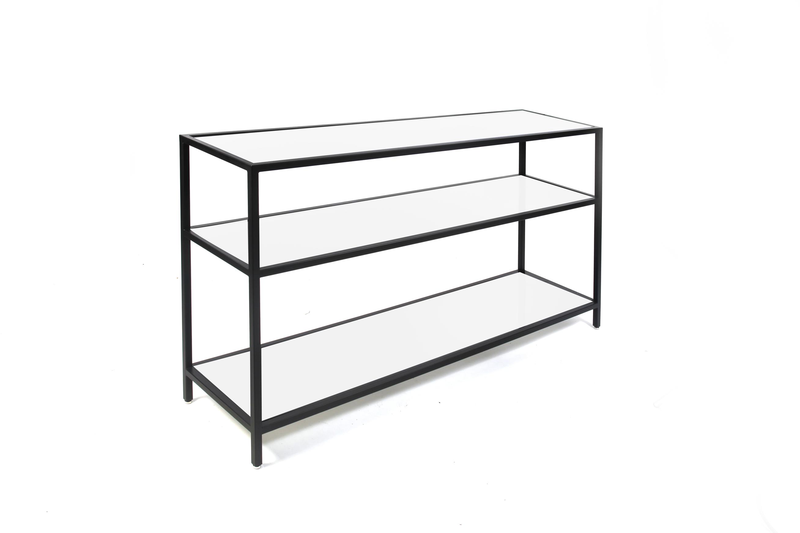 Black Bar Back 6' with 3 Shelves - Element Event Solutions