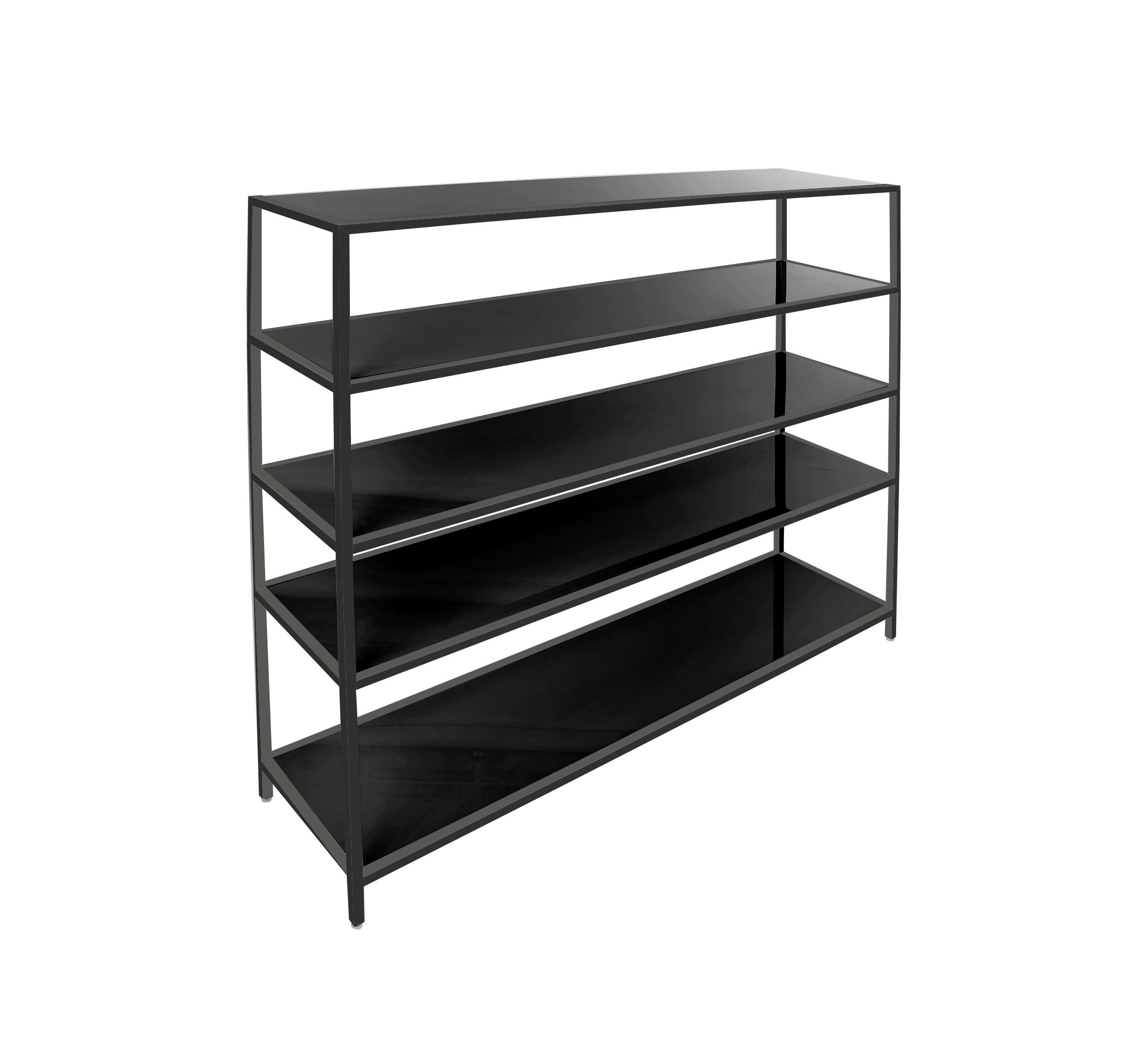 Black Framed Bar Back 5 Shelf 6' - Element Event Solutions