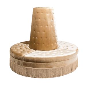 Gold Velvet Tufted Fringed Borne - Element Event Solutions