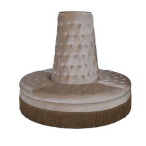 Champagne Velvet Tufted Fringed Borne - Element Event Solutions