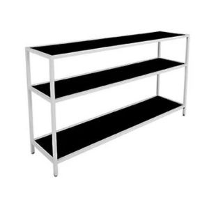 Chrome Framed Bar Back 3 Shelf 6' - Element Event Solutions