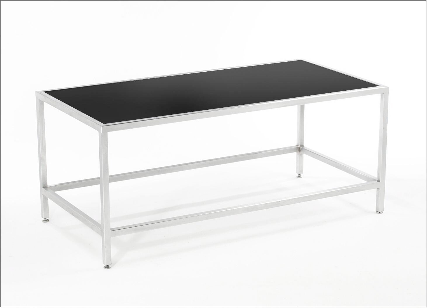 Chrome Rectangular Coffee Table - Element Event Solutions