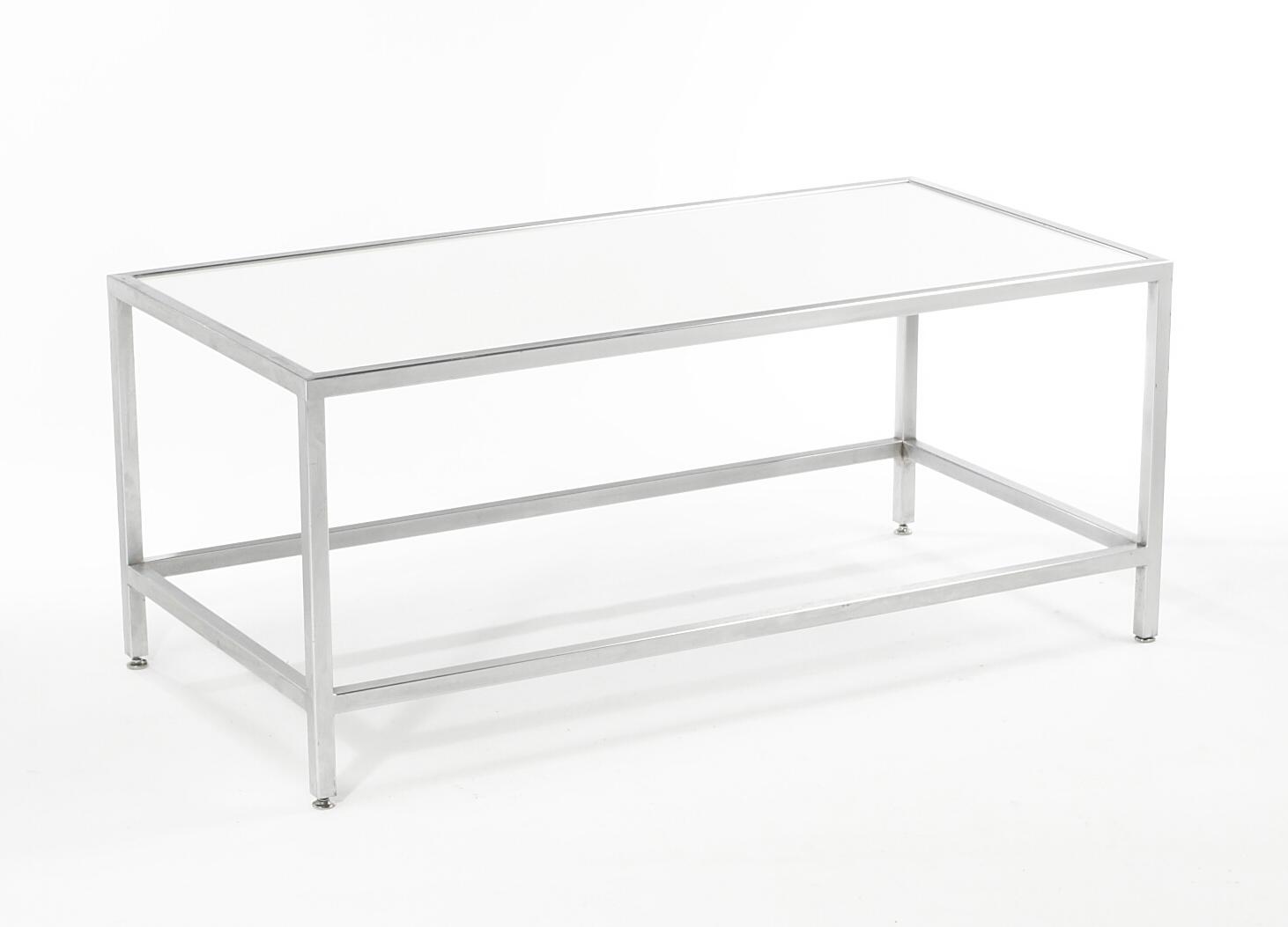 Chrome Rectangular Coffee Table - Element Event Solutions