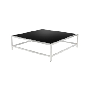 Chrome Framed Square Coffee Table Large - Element Event Solutions