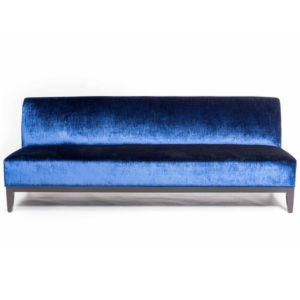 Classic Blue Velvet Armless Sofa 8' - Element Event Solutions