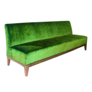 Classic Green Velvet Walnut Bs Armless Sofa 8' - Element Event Solutions
