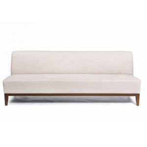 Classic Natural Belgian Linen Armless Sofa 8' - Element Event Solutions