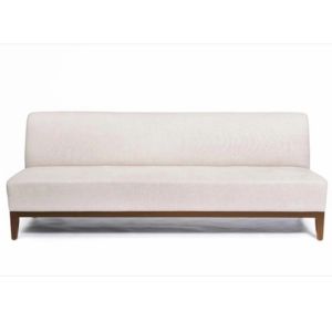 Classic Blush Belgian Linen Armless Sofa 8' - Element Event Solutions