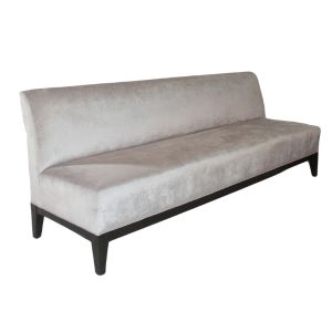 Classic Platinum Silver Velvet Armless Sofa 8' - Element Event Solutions