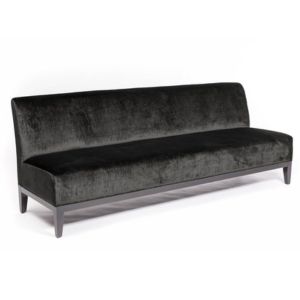 Classic Black Velvet Armless Sofa 8' - Element Event Solutions