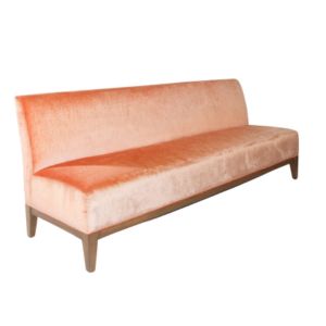 Classic Coral Velvet Walnut Fr Armless Sofa 8' - Element Event Solutions