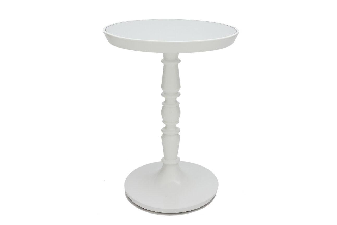 White Mirror Topped Cocktail Table - Element Event Solutions