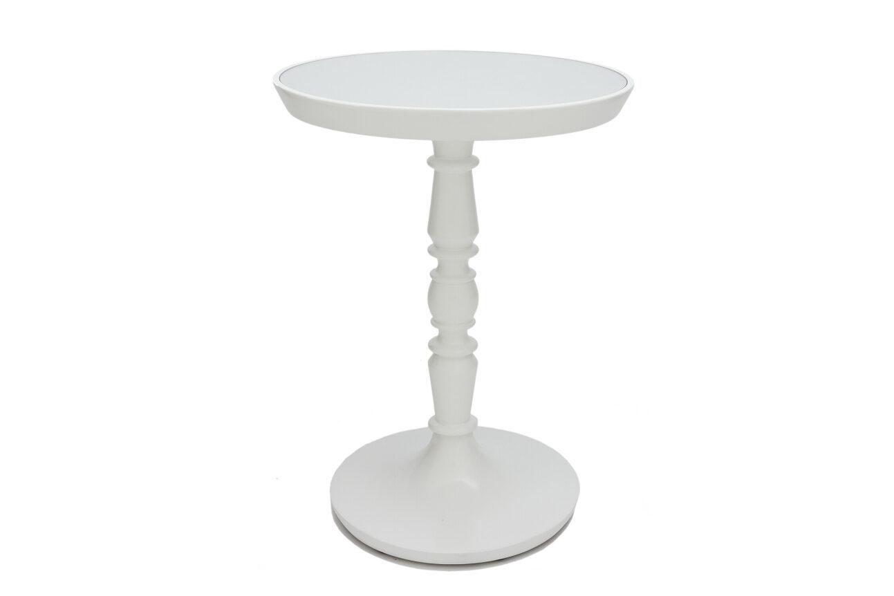 White Mirror Topped Cocktail Table - Element Event Solutions