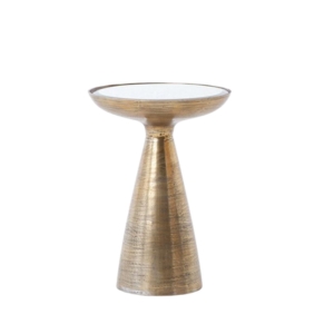 Brush Brass Mirror Round Cocktail - Element Event Solutions