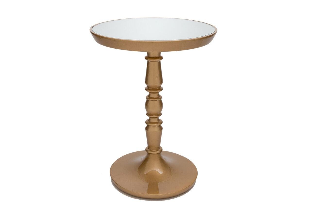 Gold Mirror Topped Cocktail Table - Element Event Solutions