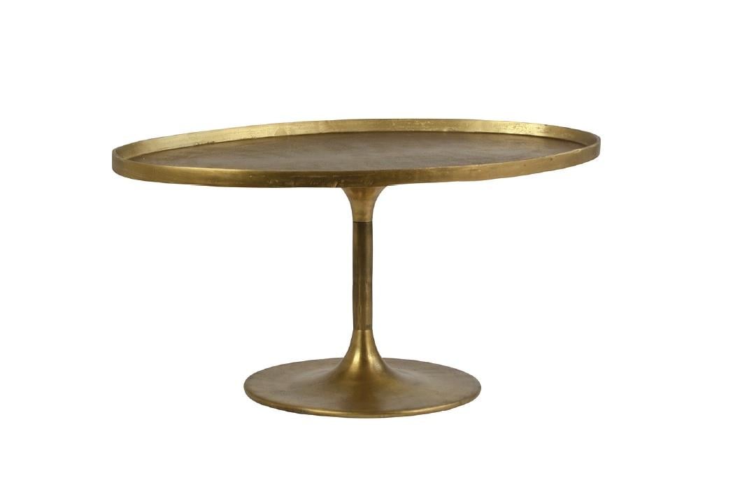 Brass Oval Coffee Table - Element Event Solutions