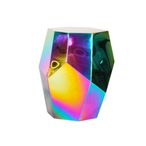 Iridescent Geometric Cocktail Table Medium - Element Event Solutions