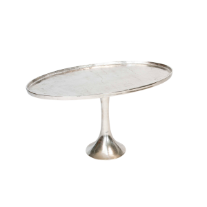 Raw Nickel Oval Coffee Table - Element Event Solutions