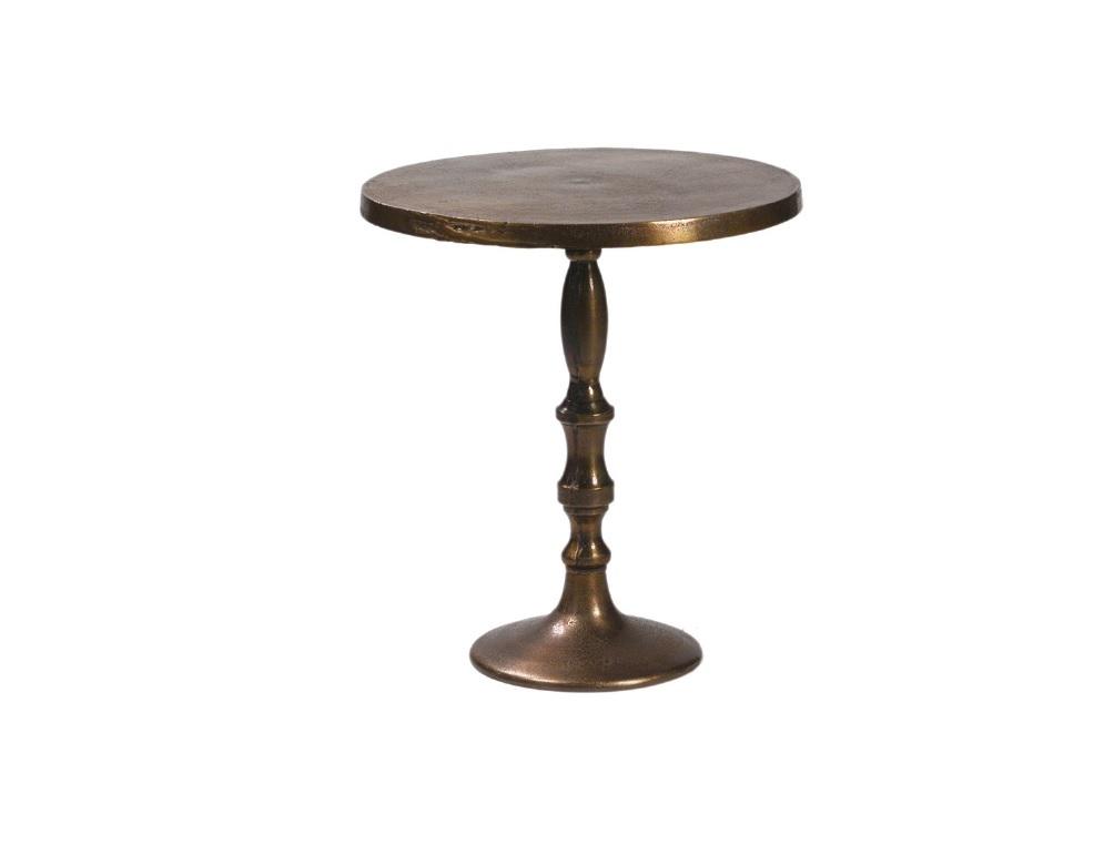 Brass Pedestal Cocktail Table - Element Event Solutions