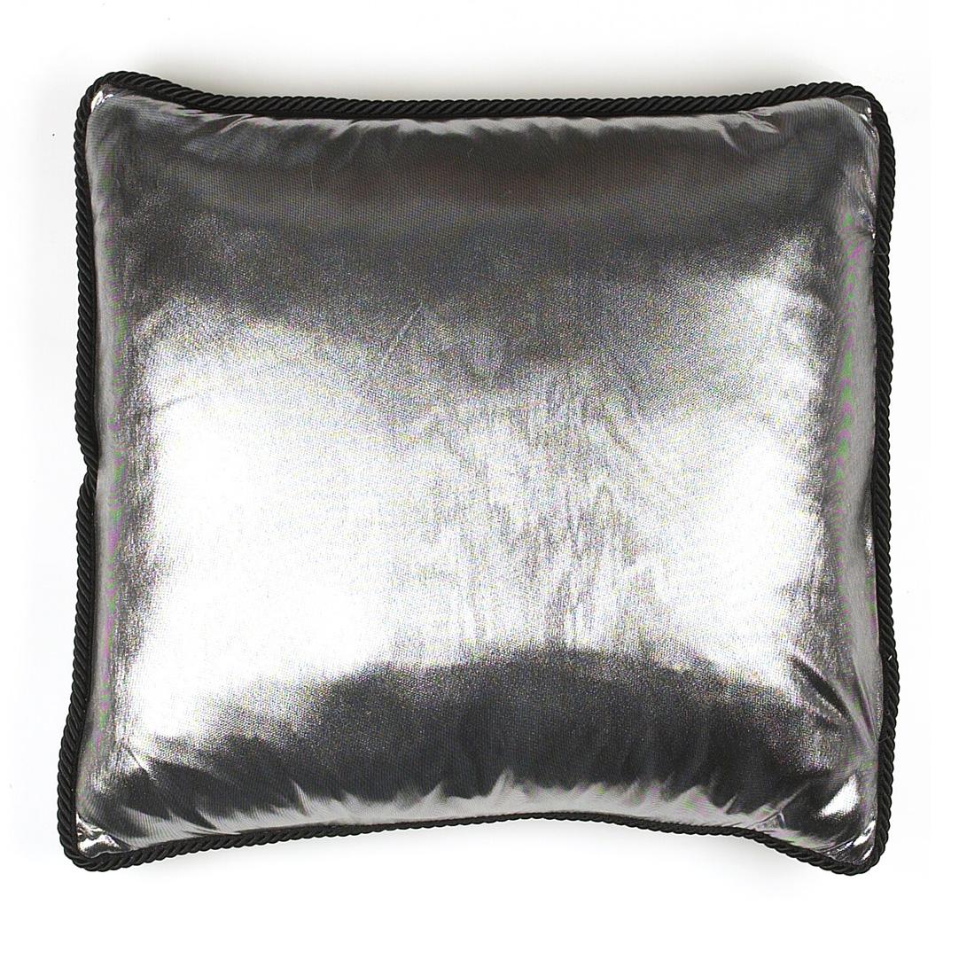Silver Lame with Black Trim Cushions - Element Event Solutions