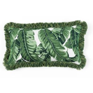 Palm Leaf Print Rectangle Cushion - Element Event Solutions