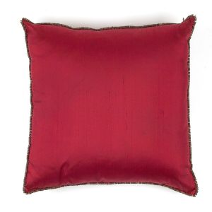 Oxblood with Brown Bead Trim Cushion - Element Event Solutions