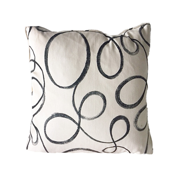 Black Taupe Swirl Cushion - Element Event Solutions