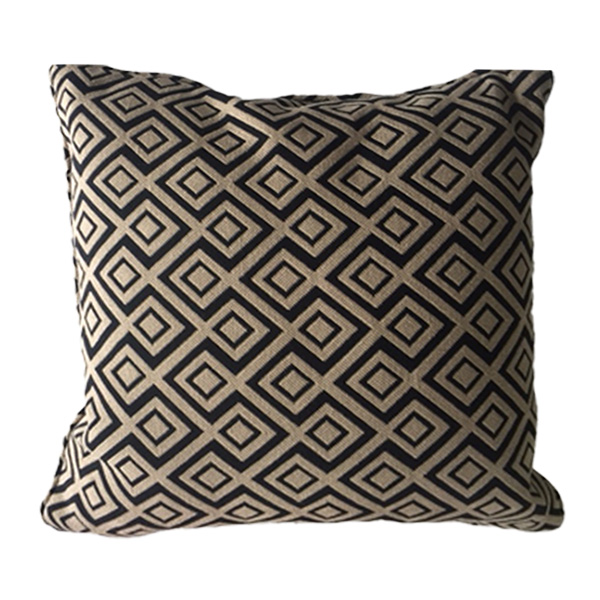 Black Taupe Greek Key Cushion - Element Event Solutions