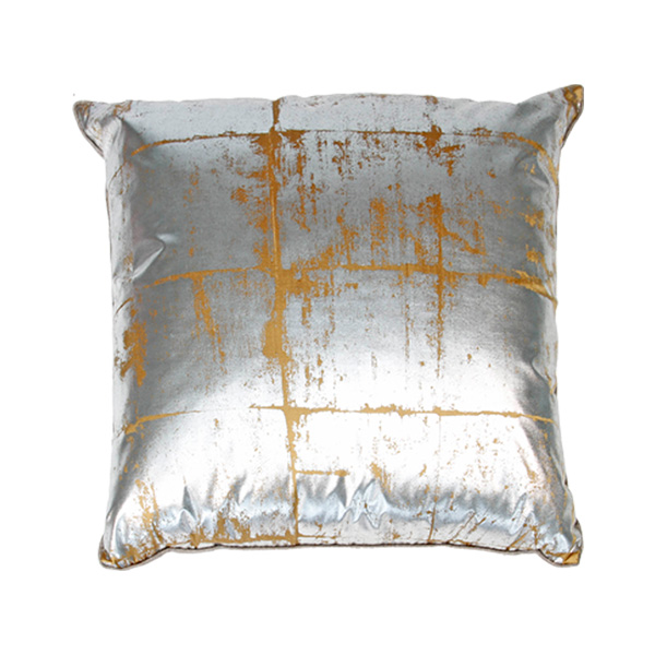 Silver Gold Leaf Square Cushion - Element Event Solutions