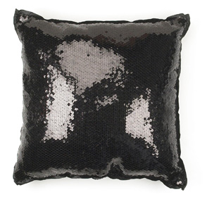 Black Sequin 2-Sided Cushion - Element Event Solutions
