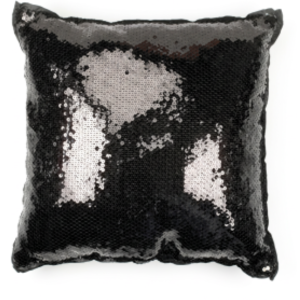 Black Sequin 2-Sided Cushion - Element Event Solutions