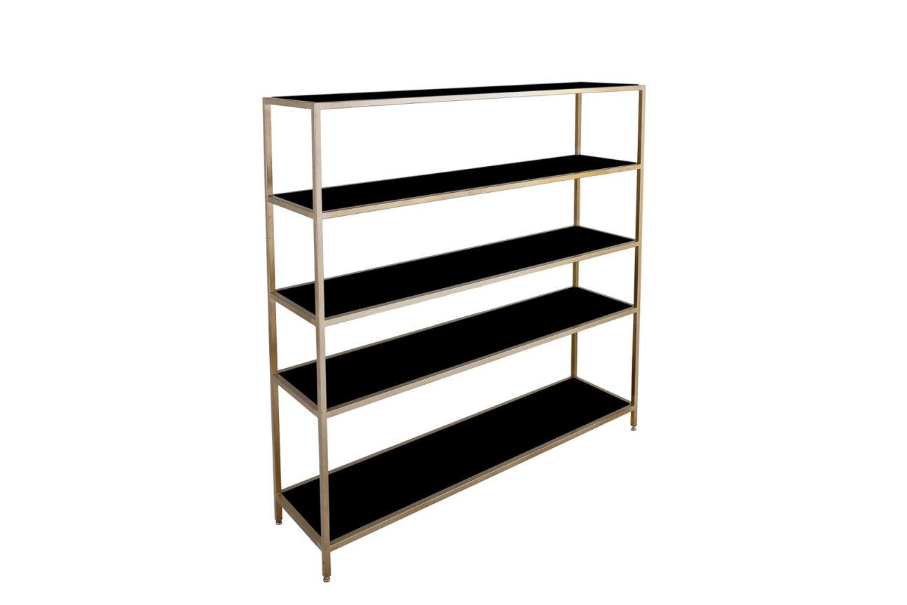 Gold Bar Back 6' with 5 Shelves - Element Event Solutions
