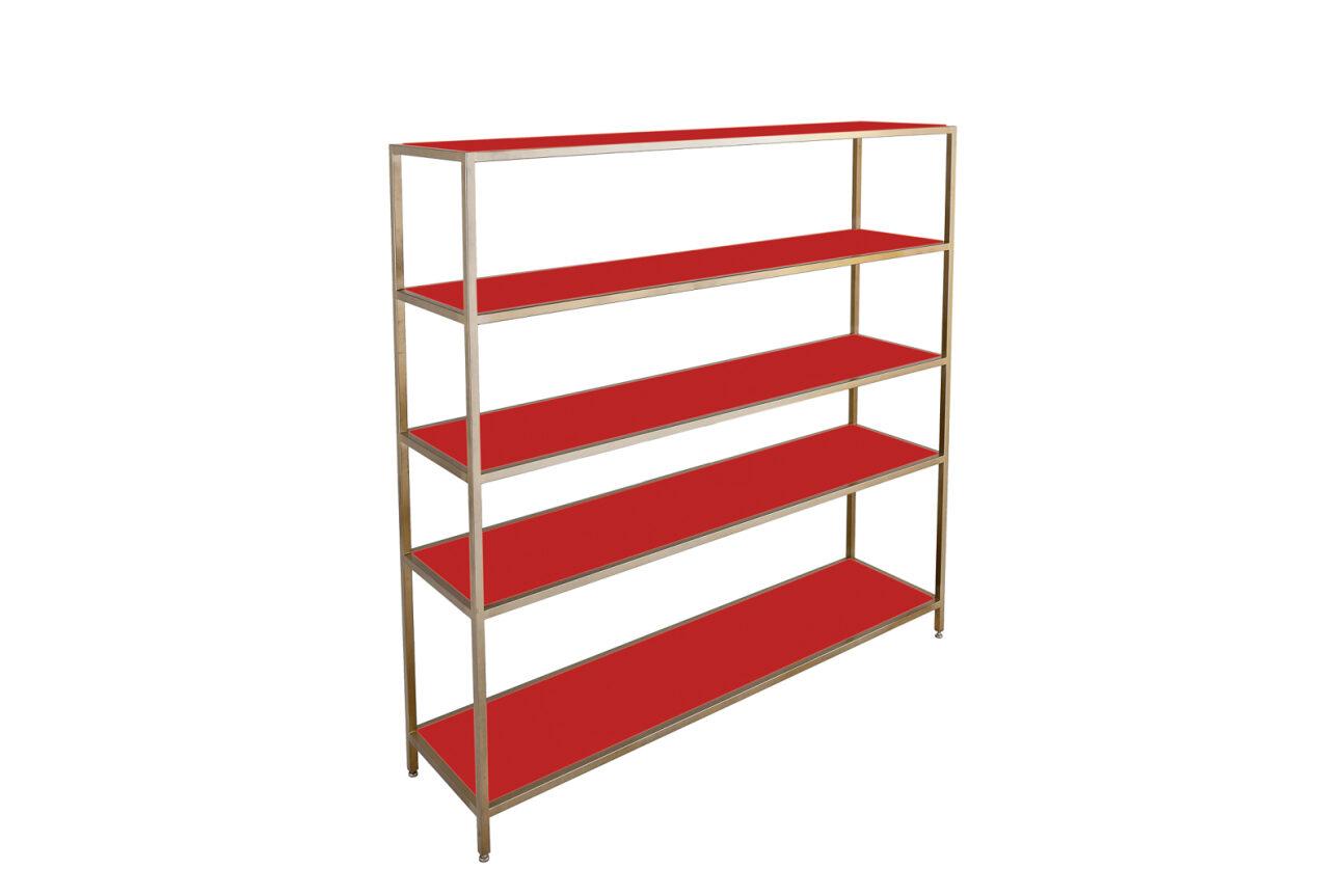 Gold Bar Back 6' with 5 Shelves - Element Event Solutions