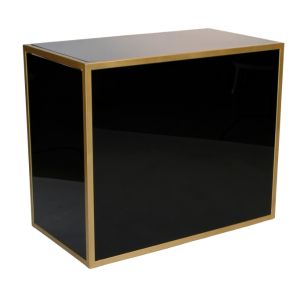 Gold Framed Bar 4'x40 with Shelf - Element Event Solutions
