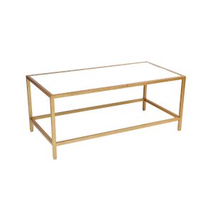 Gold Rectangular Coffee Table - Element Event Solutions