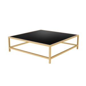 Gold Framed Square Coffee Table Large - Element Event Solutions