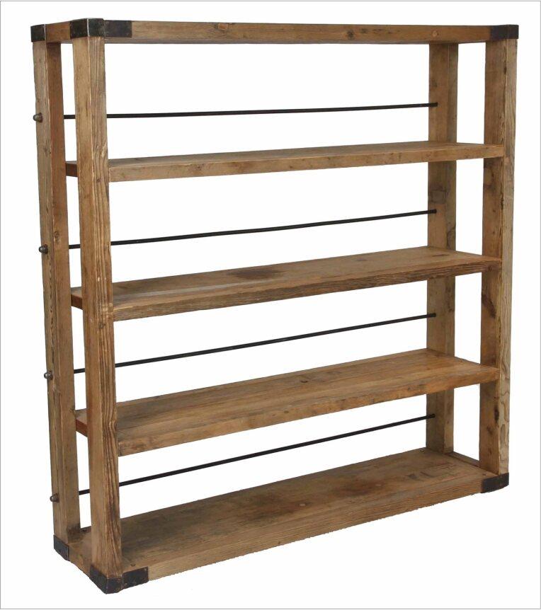 Distressed Wood Tall Shelf Bar Back - Element Event Solutions