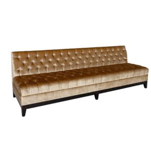 Tuxedo Gold Velvet Armless Sofa 8' - Element Event Solutions