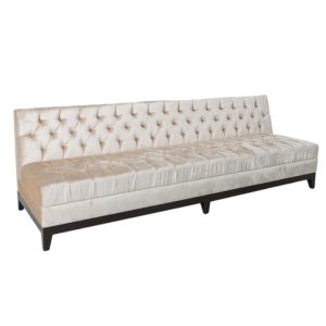 Tuxedo Champagne Velvet Armless Sofa 8' - Element Event Solutions