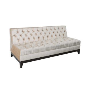 Tuxedo Champagne Velvet Armless Sofa 6' - Element Event Solutions