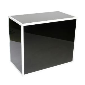White Framed Bar 4'x40 with Shelf - Element Event Solutions