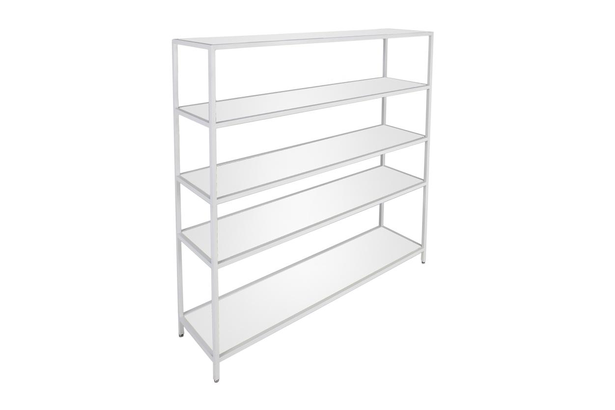 White Bar Back 6' with 5 Shelves - Element Event Solutions