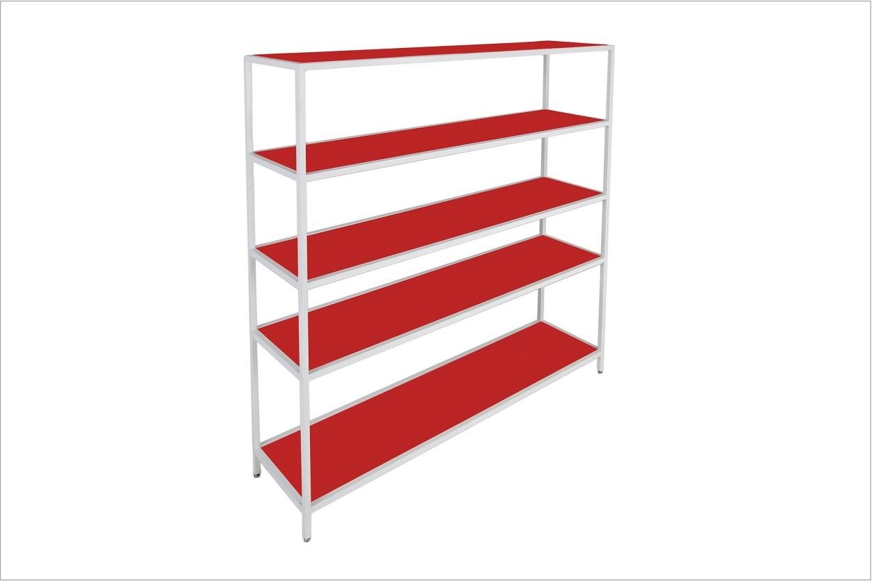 White Bar Back 6' with 5 Shelves - Element Event Solutions